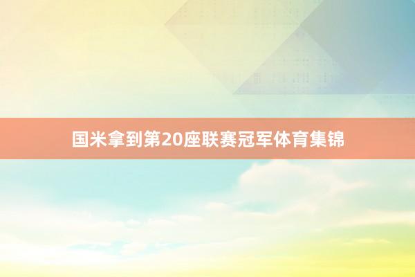 国米拿到第20座联赛冠军体育集锦