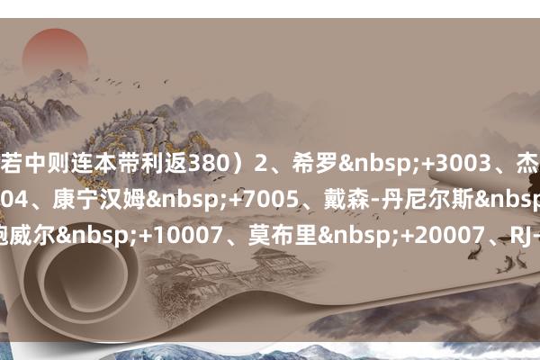 若中则连本带利返380）　　2、希罗&nbsp;+300　　3、杰伦-威廉姆斯&nbsp;+650　　4、康宁汉姆&nbsp;+700　　5、戴森-丹尼尔斯&nbsp;+1000　　5、诺曼-鲍威尔&nbsp;+1000　　7、莫布里&nbsp;+2000　　7、RJ-巴雷特&nbsp;+2000　　9、文班亚马&nbsp;+2800    体育赛事直播
