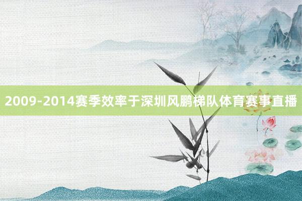 2009-2014赛季效率于深圳风鹏梯队体育赛事直播