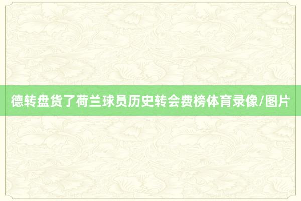 德转盘货了荷兰球员历史转会费榜体育录像/图片
