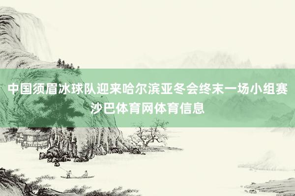 中国须眉冰球队迎来哈尔滨亚冬会终末一场小组赛沙巴体育网体育信息