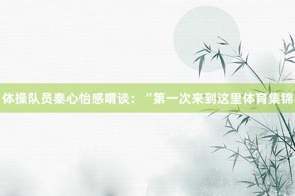 体操队员秦心怡感喟谈:“第一次来到这里体育集锦