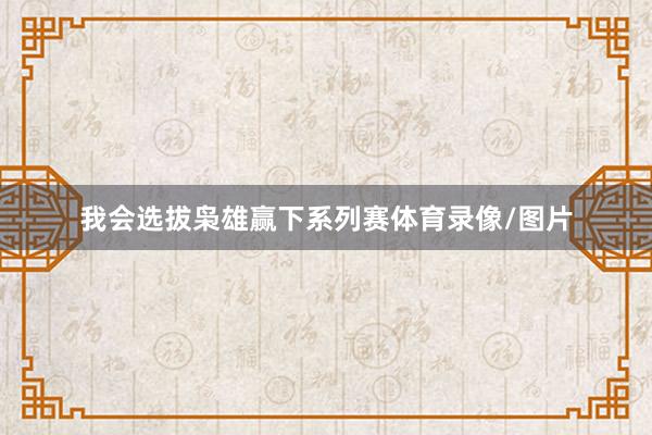 我会选拔枭雄赢下系列赛体育录像/图片