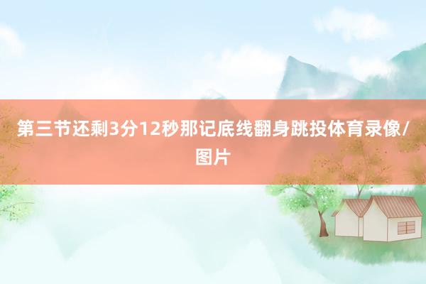 第三节还剩3分12秒那记底线翻身跳投体育录像/图片