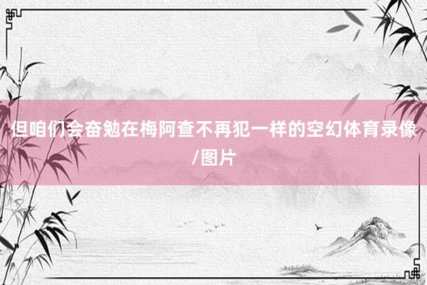 但咱们会奋勉在梅阿查不再犯一样的空幻体育录像/图片