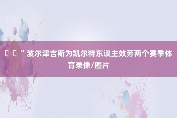 ☘️”波尔津吉斯为凯尔特东谈主效劳两个赛季体育录像/图片