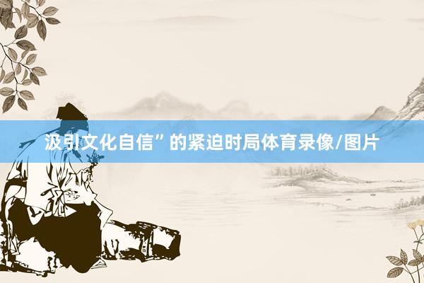 汲引文化自信”的紧迫时局体育录像/图片