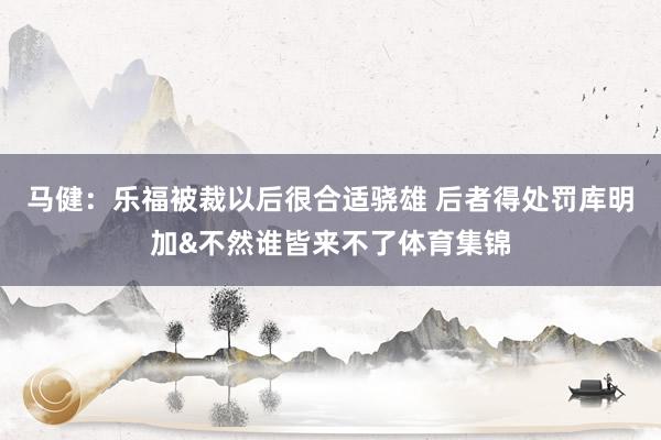 马健：乐福被裁以后很合适骁雄 后者得处罚库明加&不然谁皆来不了体育集锦