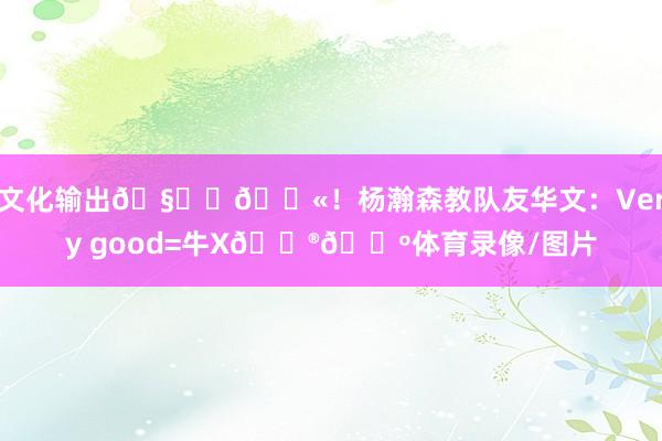 文化输出🧑‍🏫！杨瀚森教队友华文：Very good=牛X🐮🍺体育录像/图片