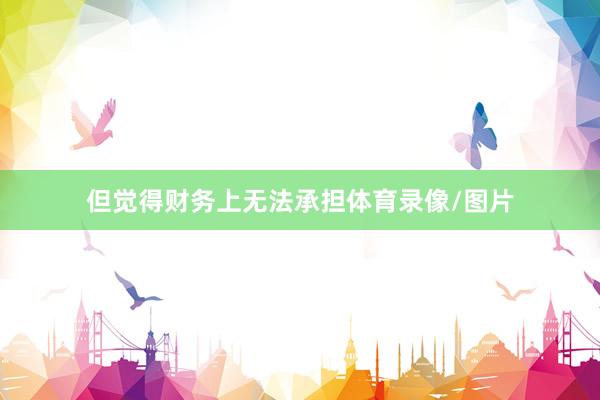 但觉得财务上无法承担体育录像/图片