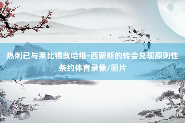 热刺已与莱比锡就哈维-西蒙斯的转会兑现原则性条约体育录像/图片