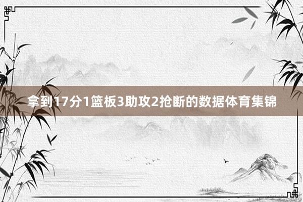 拿到17分1篮板3助攻2抢断的数据体育集锦