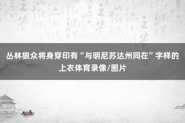 丛林狼众将身穿印有“与明尼苏达州同在”字样的上衣体育录像/图片