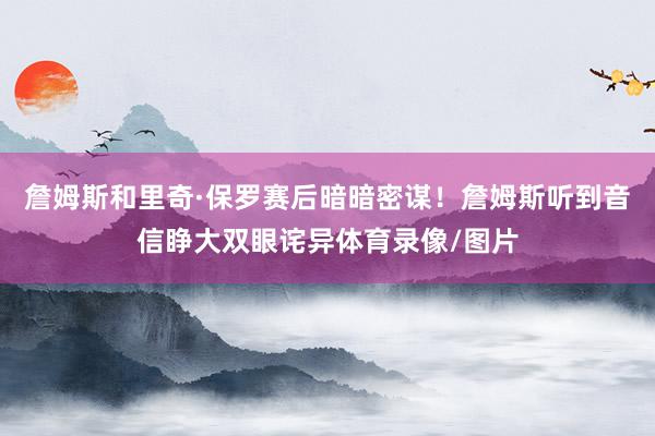 詹姆斯和里奇·保罗赛后暗暗密谋！詹姆斯听到音信睁大双眼诧异体育录像/图片