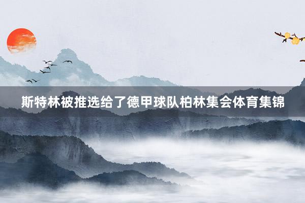 斯特林被推选给了德甲球队柏林集会体育集锦