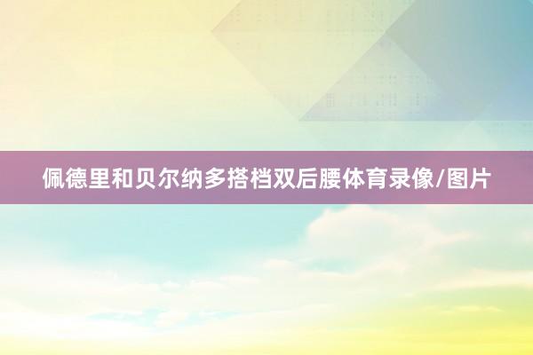 佩德里和贝尔纳多搭档双后腰体育录像/图片