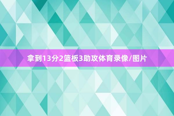 拿到13分2篮板3助攻体育录像/图片