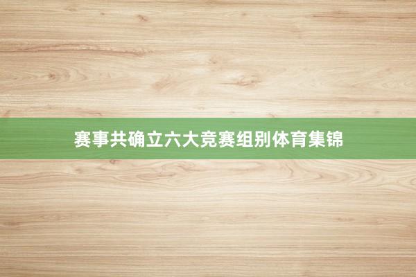 赛事共确立六大竞赛组别体育集锦