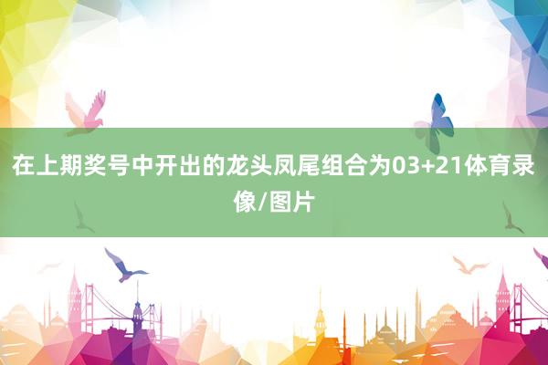 在上期奖号中开出的龙头凤尾组合为03+21体育录像/图片